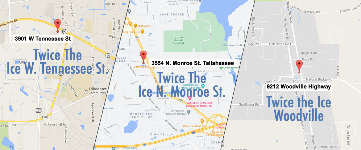 Tallahassee Ice 10 and 20 lb bags